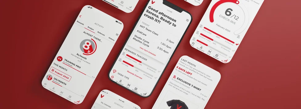 VASA Fitness app mockup