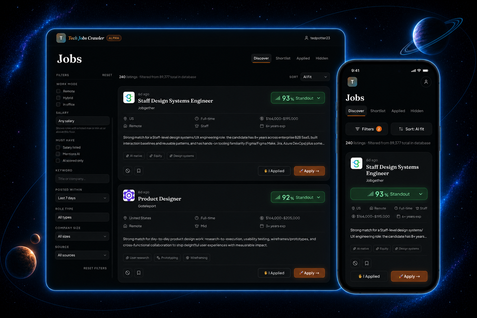 Match Moth dashboard
